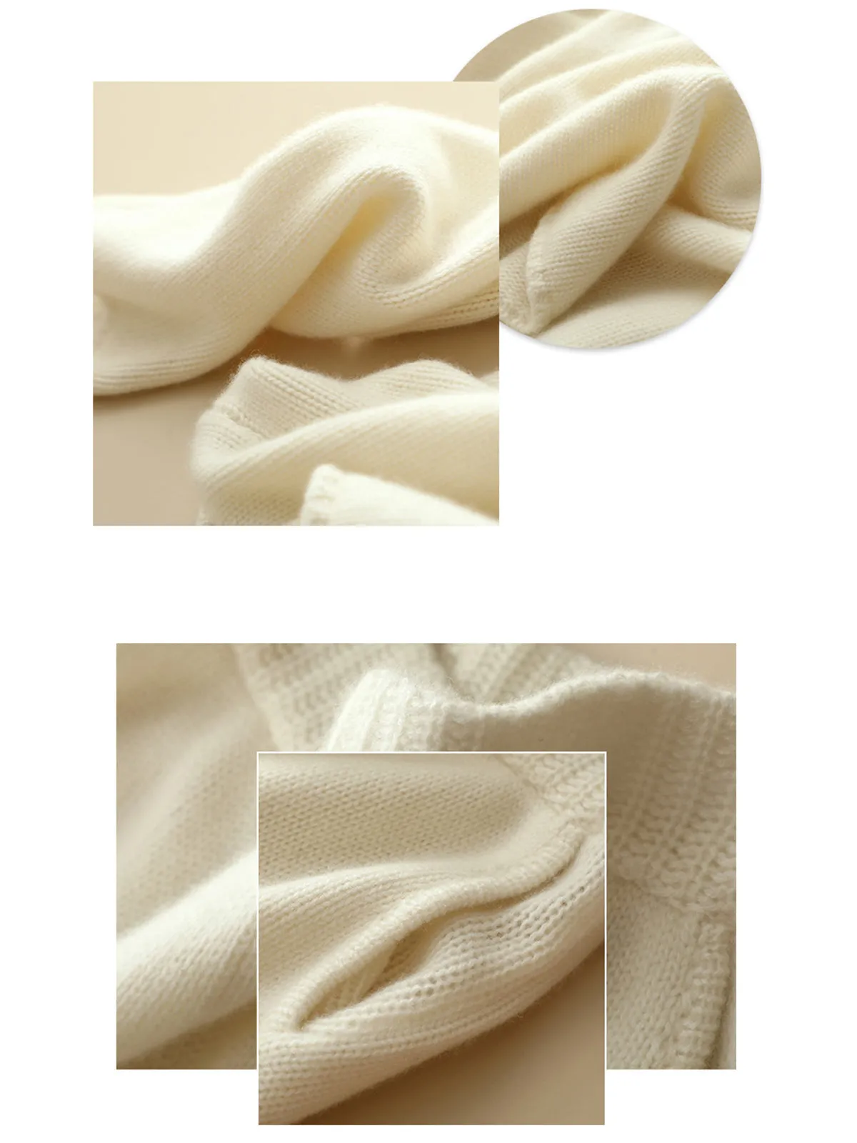 Autumn/Winter Women's Cashmere Thick Shorts Set, Casual and Loose-Fitting, 100% Pure Cashmere Knit Sweater Two-Piece Set