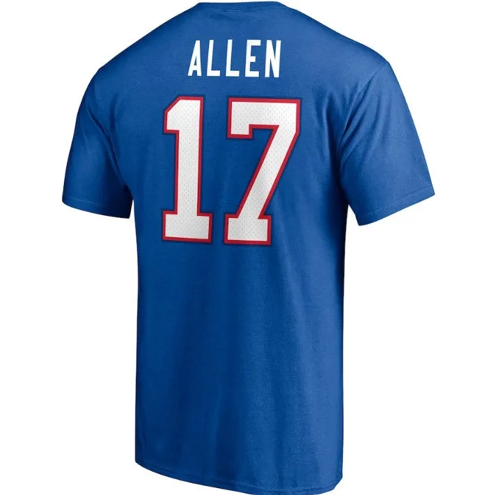 Buffalo Bills Men's Josh Allen Royal Player Icon Name & Number T-Shirt