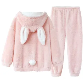 Cotton Candy Bunny    Warm Sleepwear Set Kawaii Academia Y2K Cottagecore Coquette Fairycore Dollette Princesscore