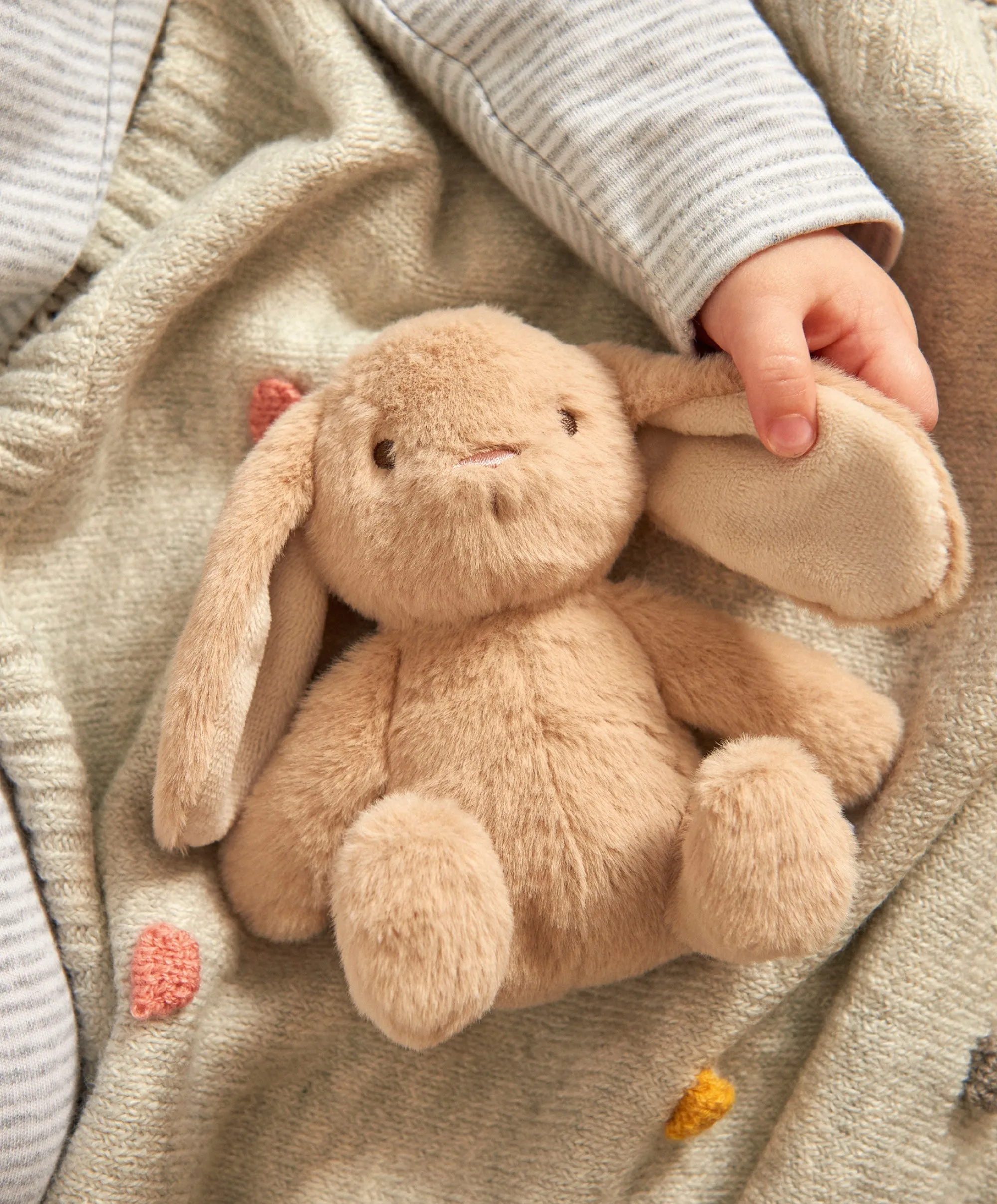 Mamas & Papas Welcome to the World Small Beanie Toy - Tan Bunny