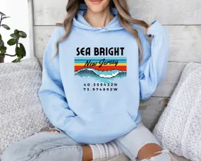 Sea Bright New Jersey Hoodie, Coordinates