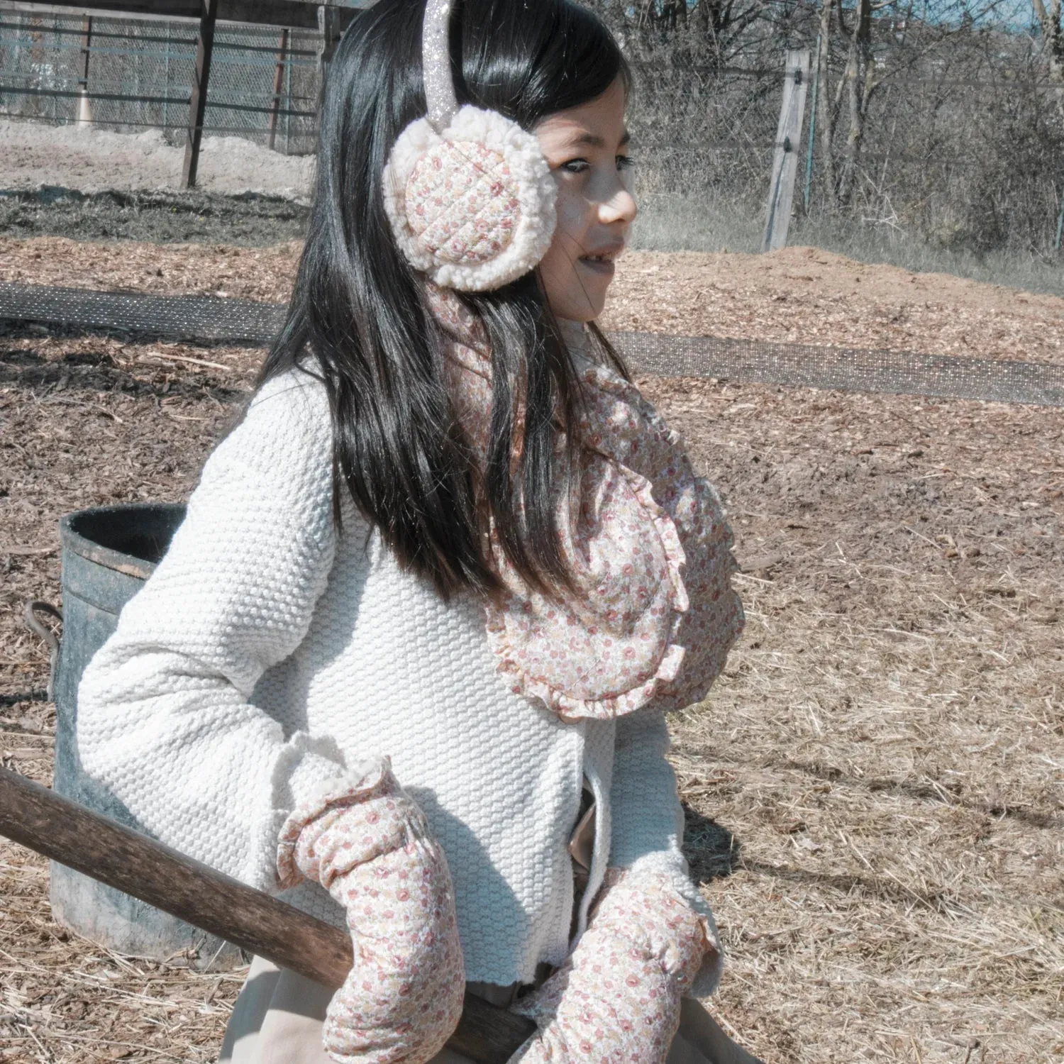 The Margot Floral Quilted Earmuffs - KIDS